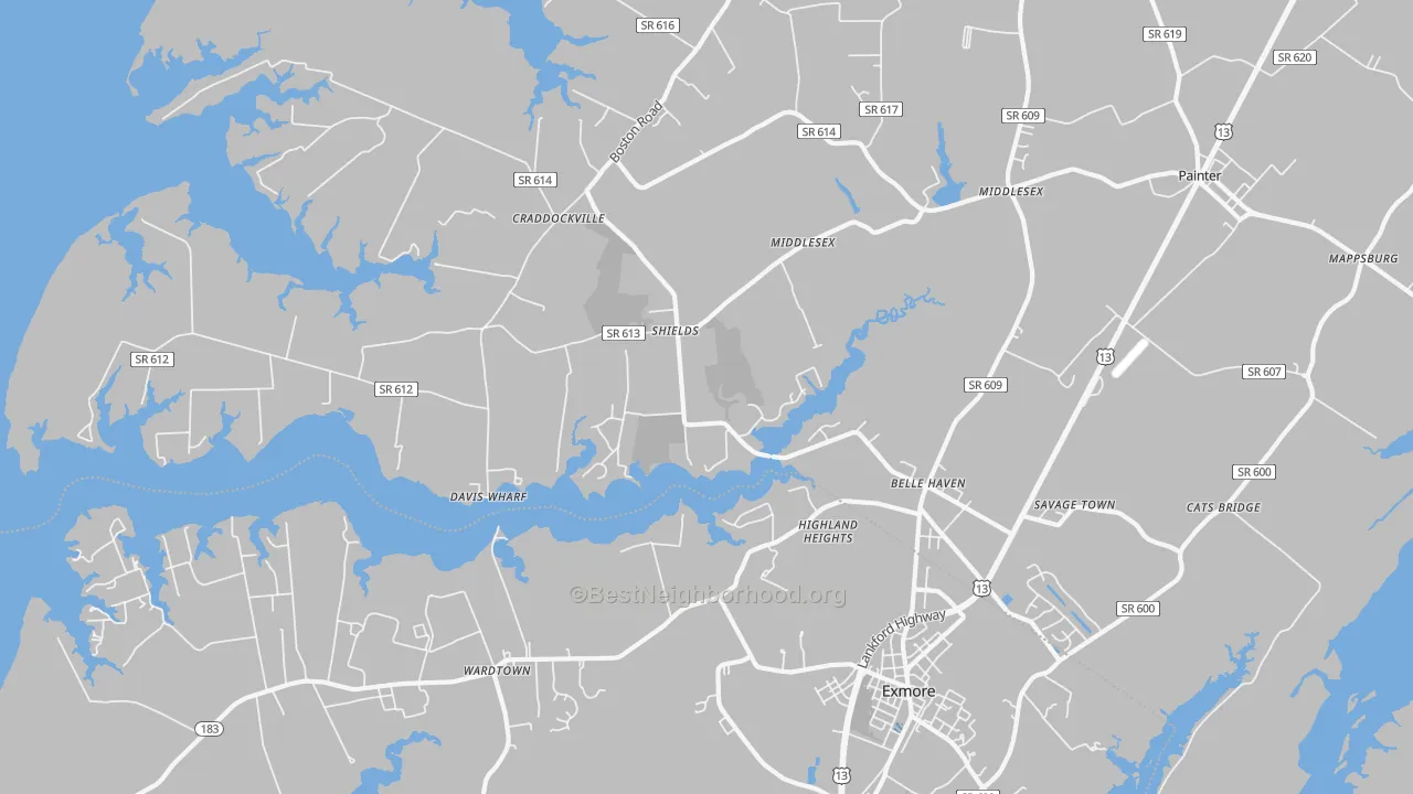 Transit Grade map of 23306, VA