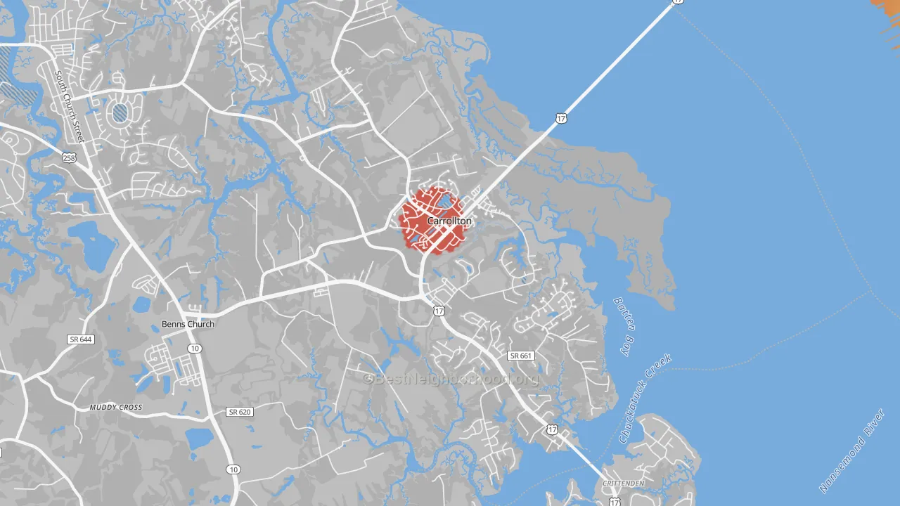Transit Grade map of 23314, VA