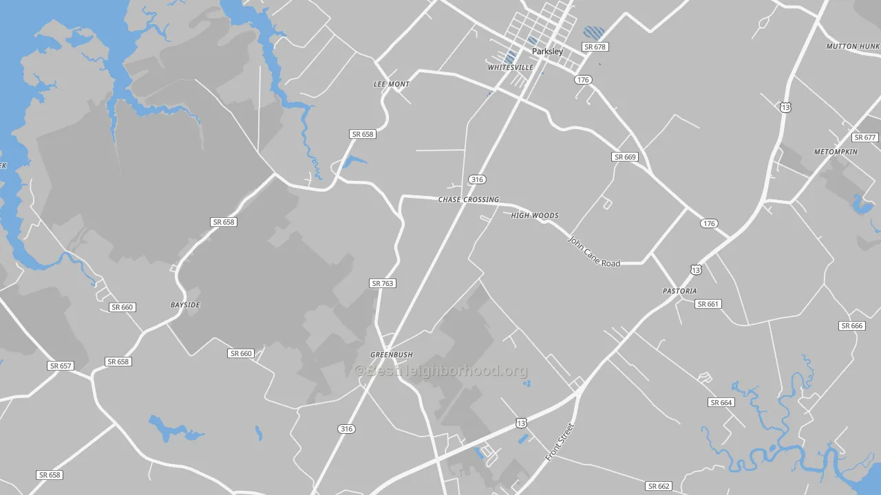 Transit Grade map of 23357, VA