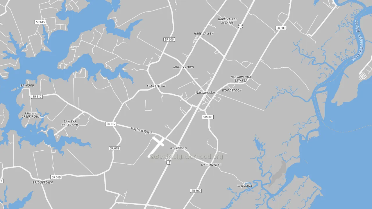 Transit Grade map of 23413, VA