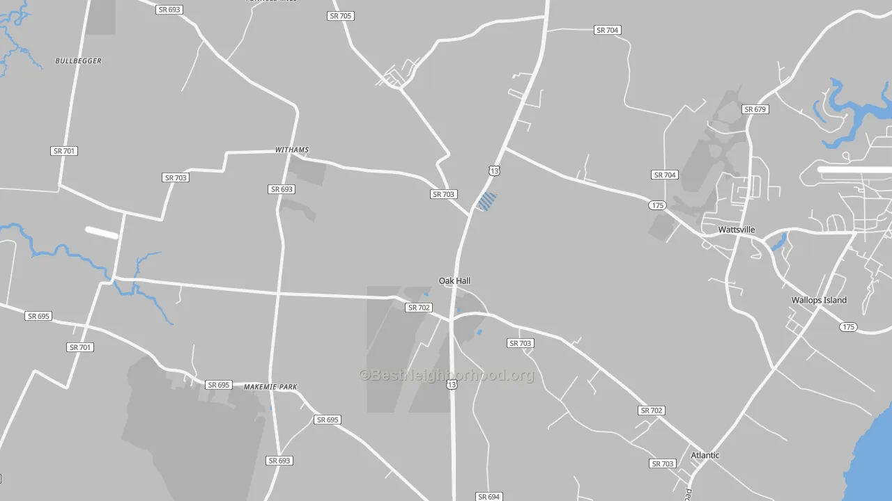 Transit Grade map of 23416, VA