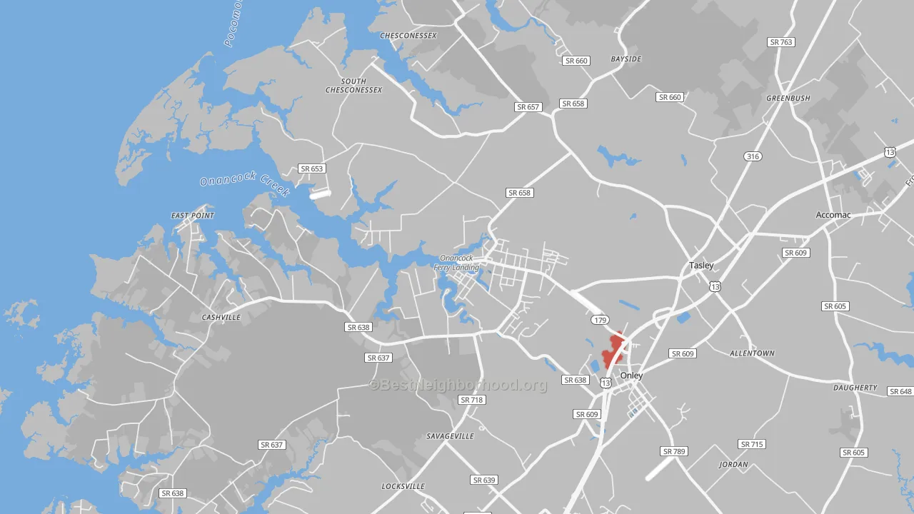 Transit Grade map of 23417, VA