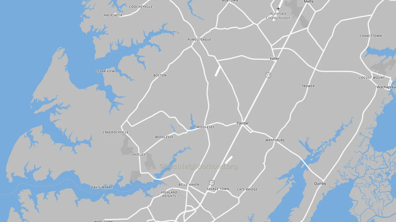 Transit Grade map of 23420, VA