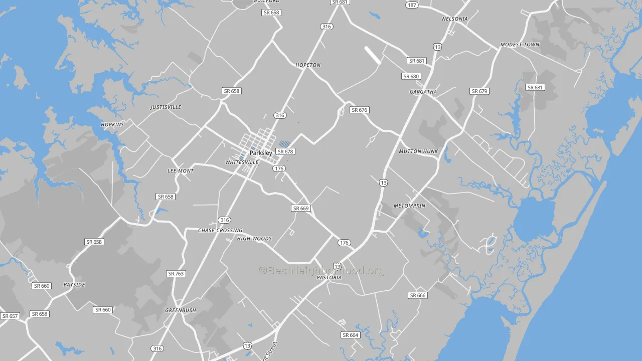 Transit Grade map of 23421, VA
