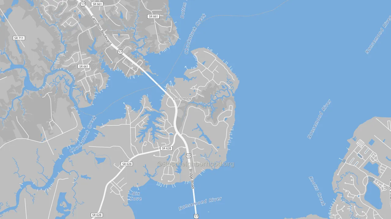 Transit Grade map of 23433, VA