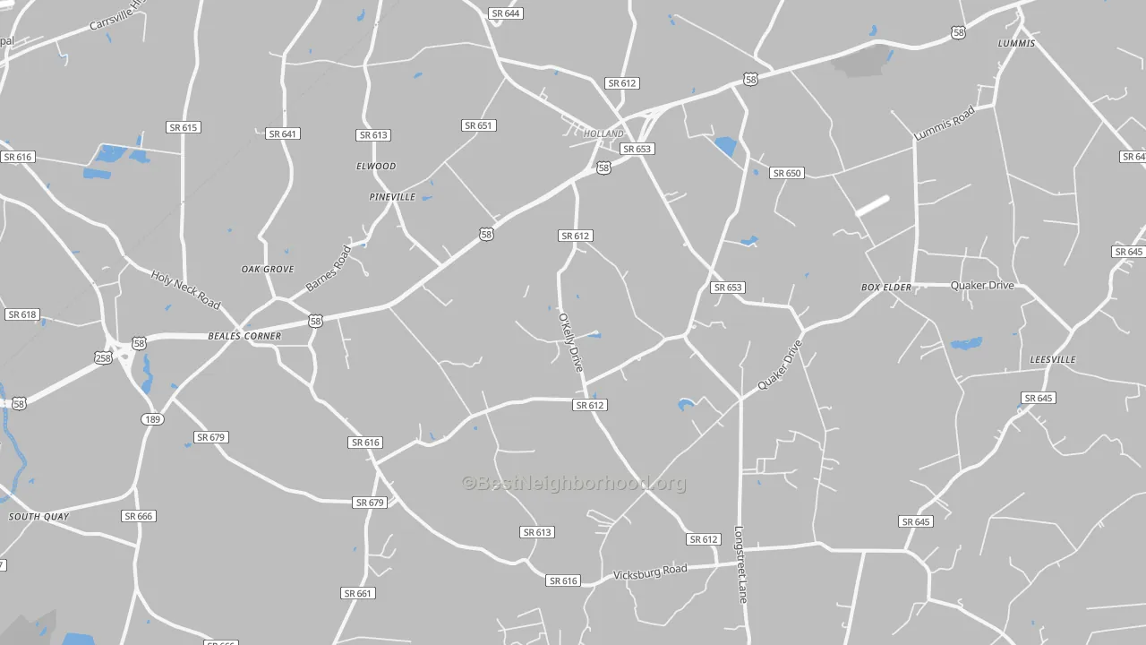 Transit Grade map of 23437, VA