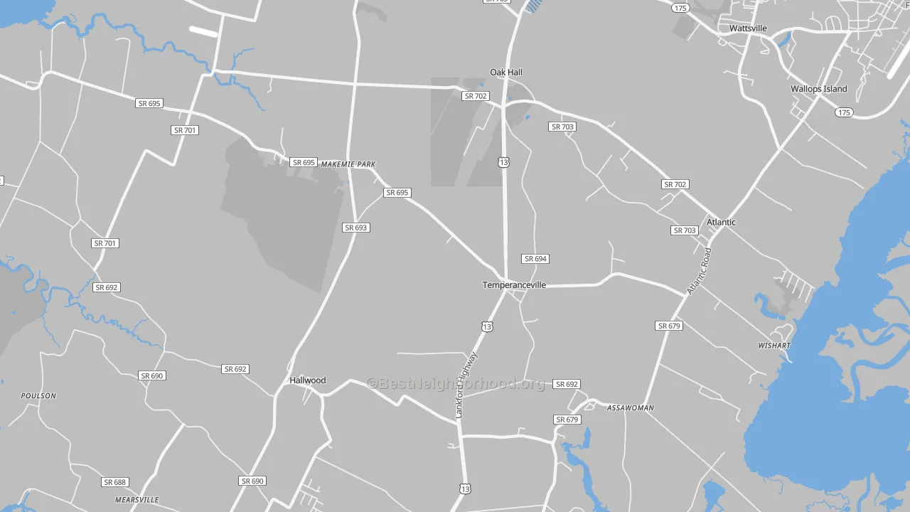 Transit Grade map of 23442, VA