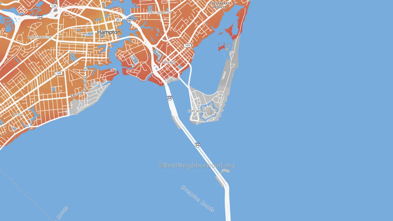 Transit Grade map of 23651, VA