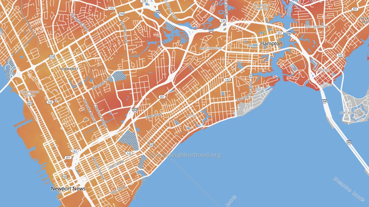 Transit Grade map of 23661, VA
