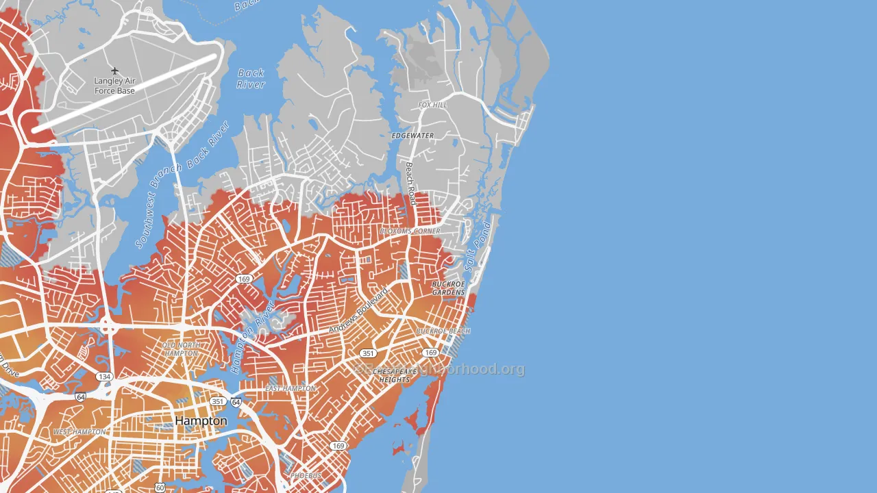Transit Grade map of 23664, VA