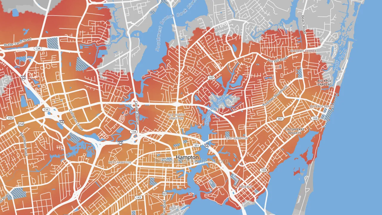 Transit Grade map of 23669, VA