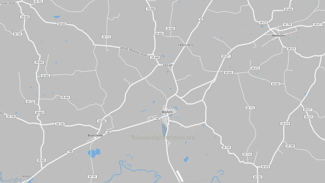 Transit Grade map of 23827, VA