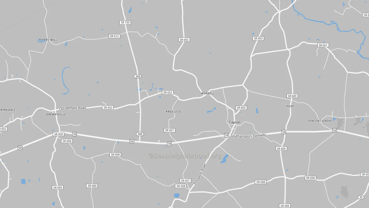 Transit Grade map of 23829, VA