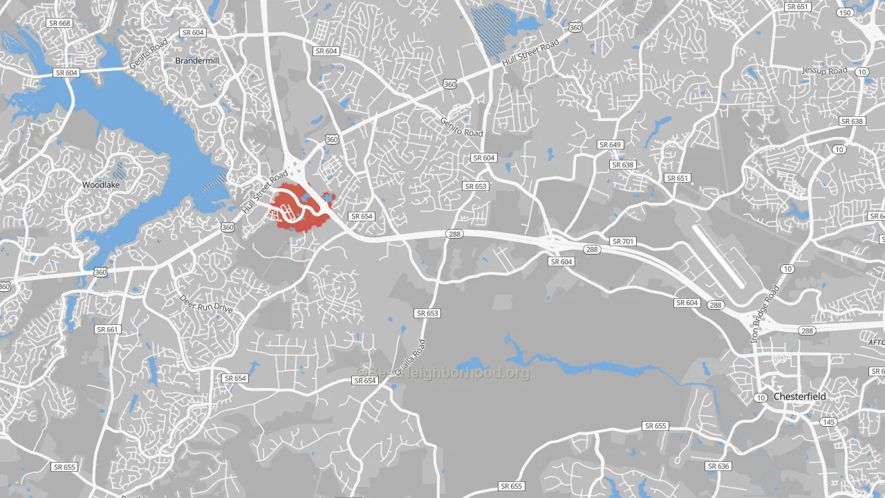 Transit Grade map of 23832, VA
