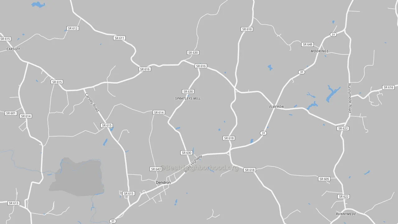 Transit Grade map of 23839, VA
