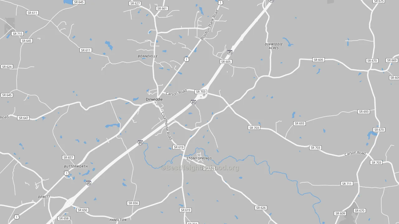 Transit Grade map of 23841, VA