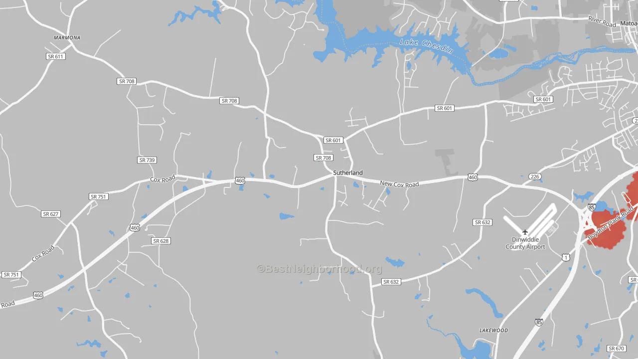 Transit Grade map of 23885, VA