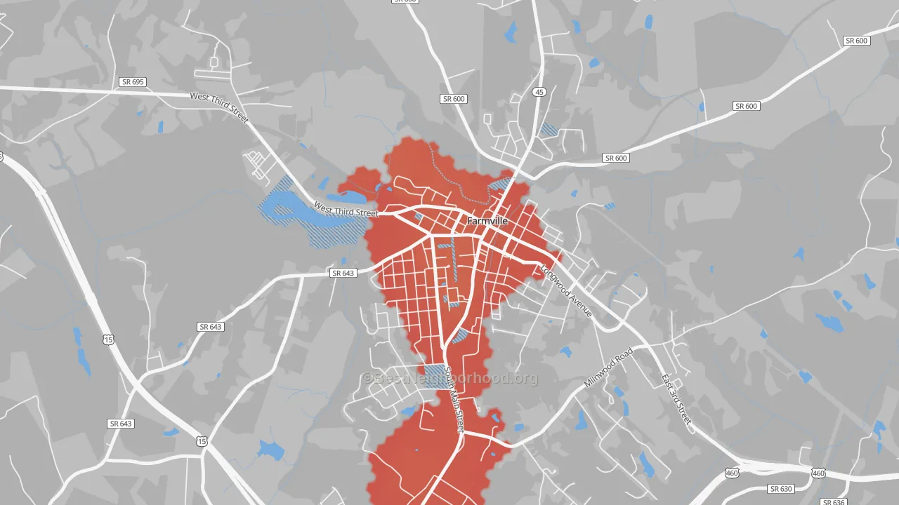 Transit Grade map of 23909, VA