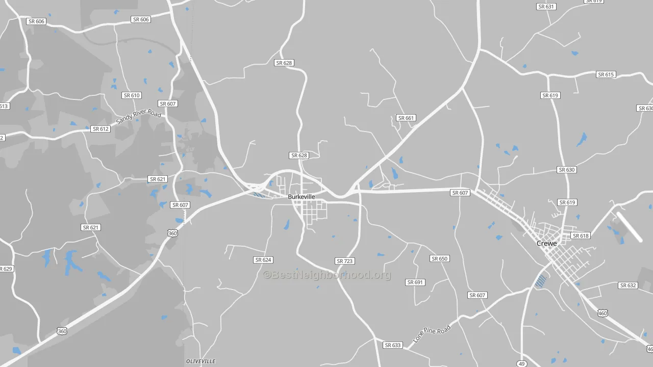 Transit Grade map of 23922, VA