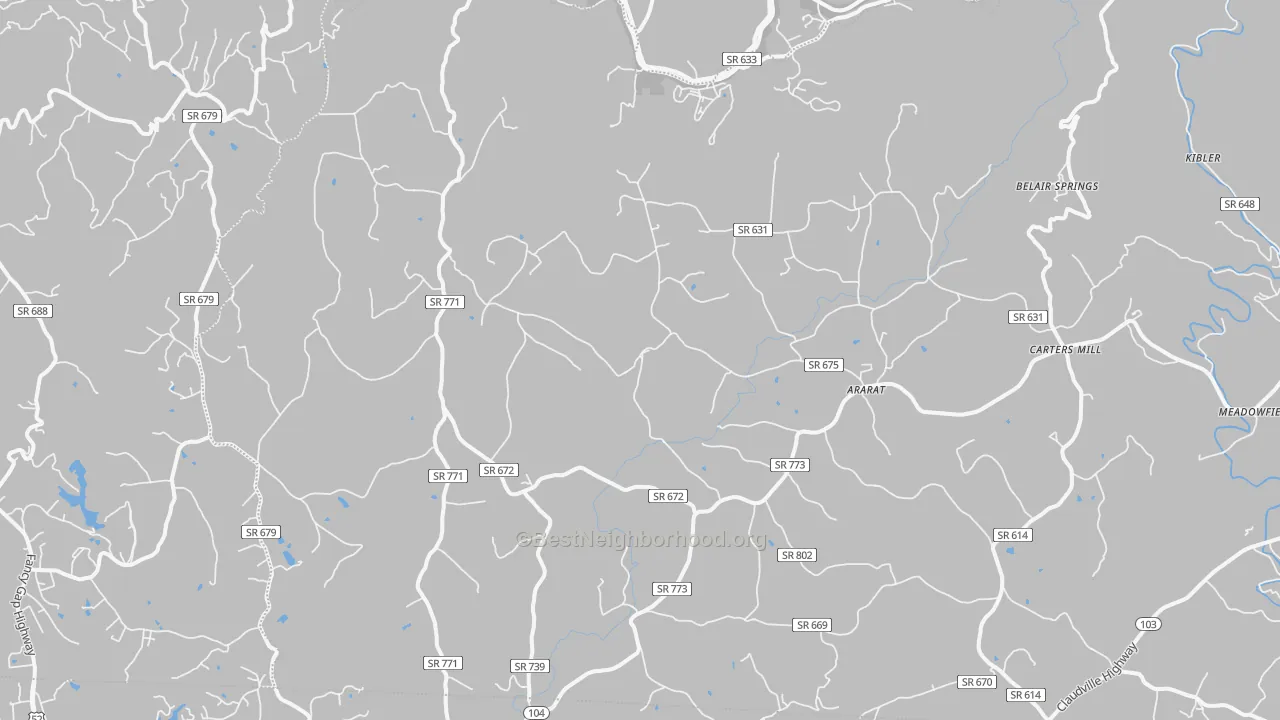 Transit Grade map of 24053, VA