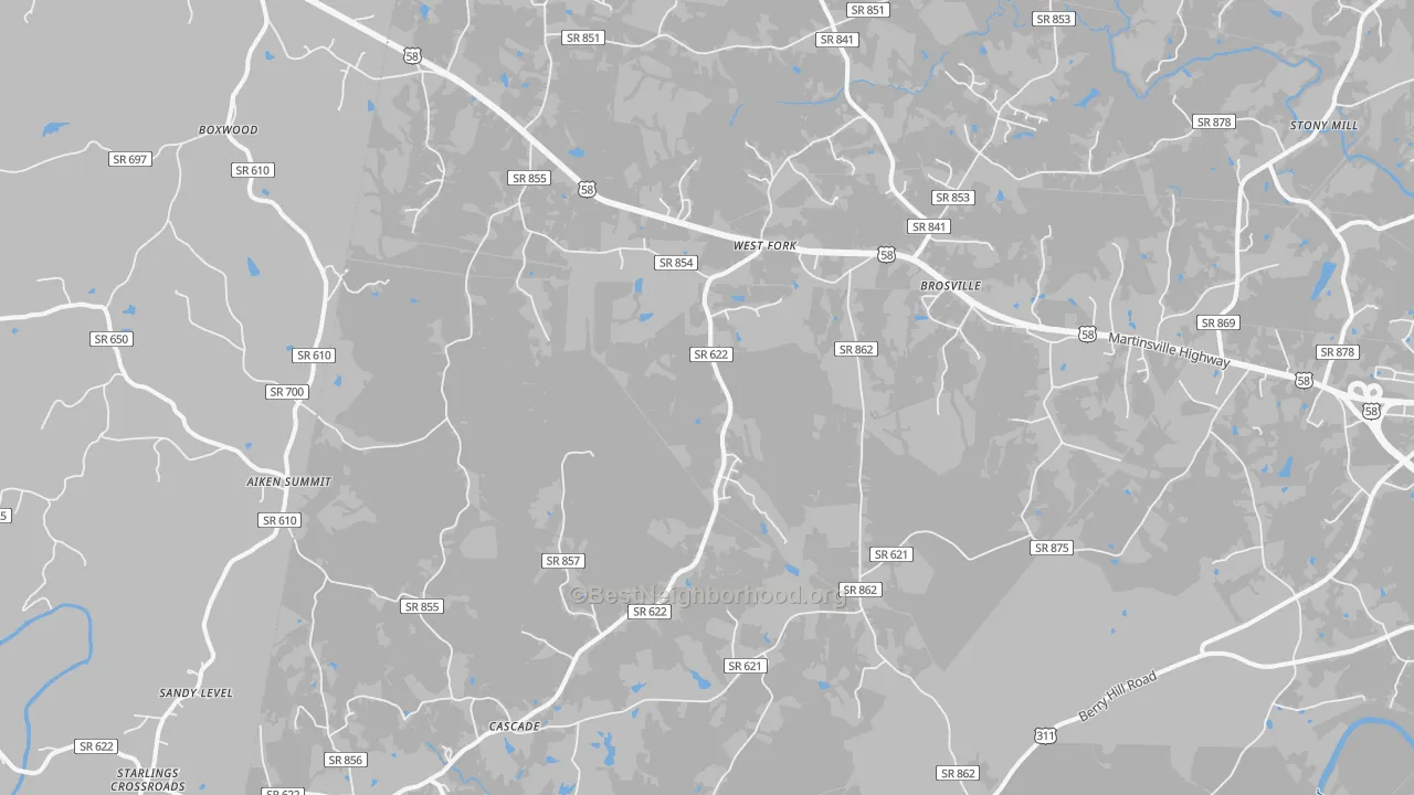 Transit Grade map of 24069, VA