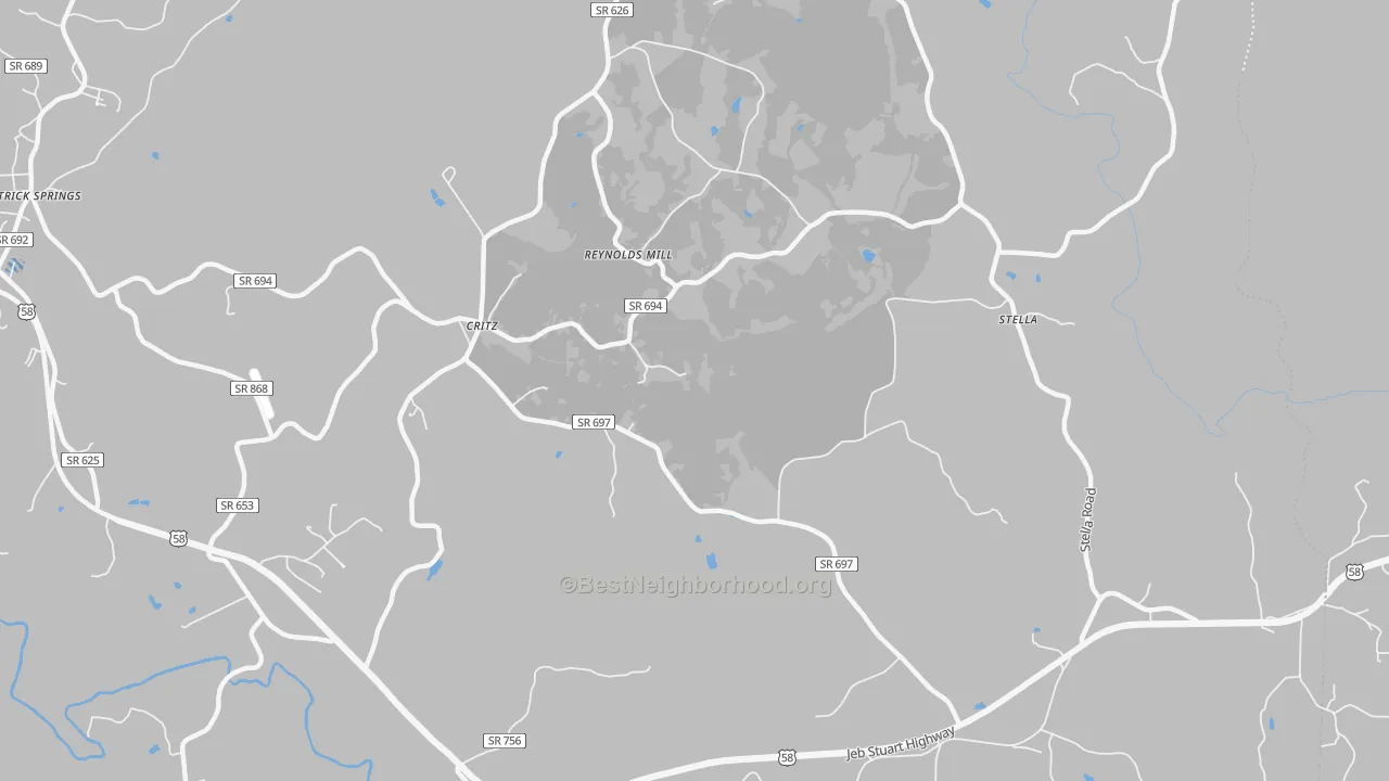 Transit Grade map of 24082, VA
