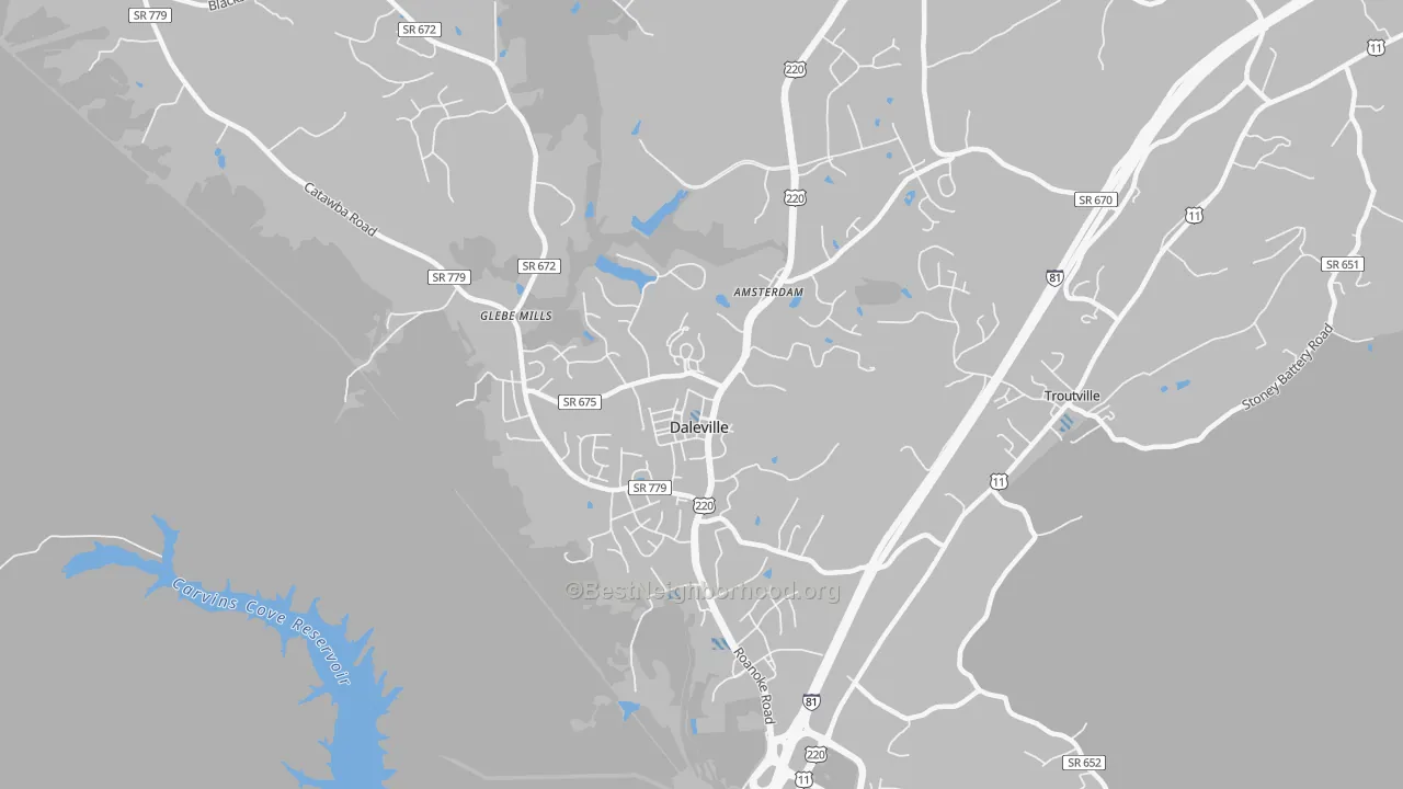 Transit Grade map of 24083, VA
