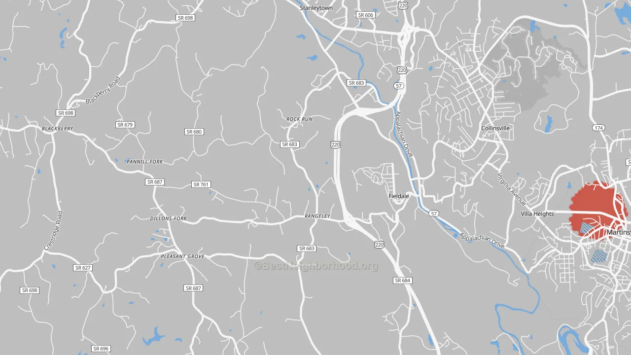 Transit Grade map of 24089, VA