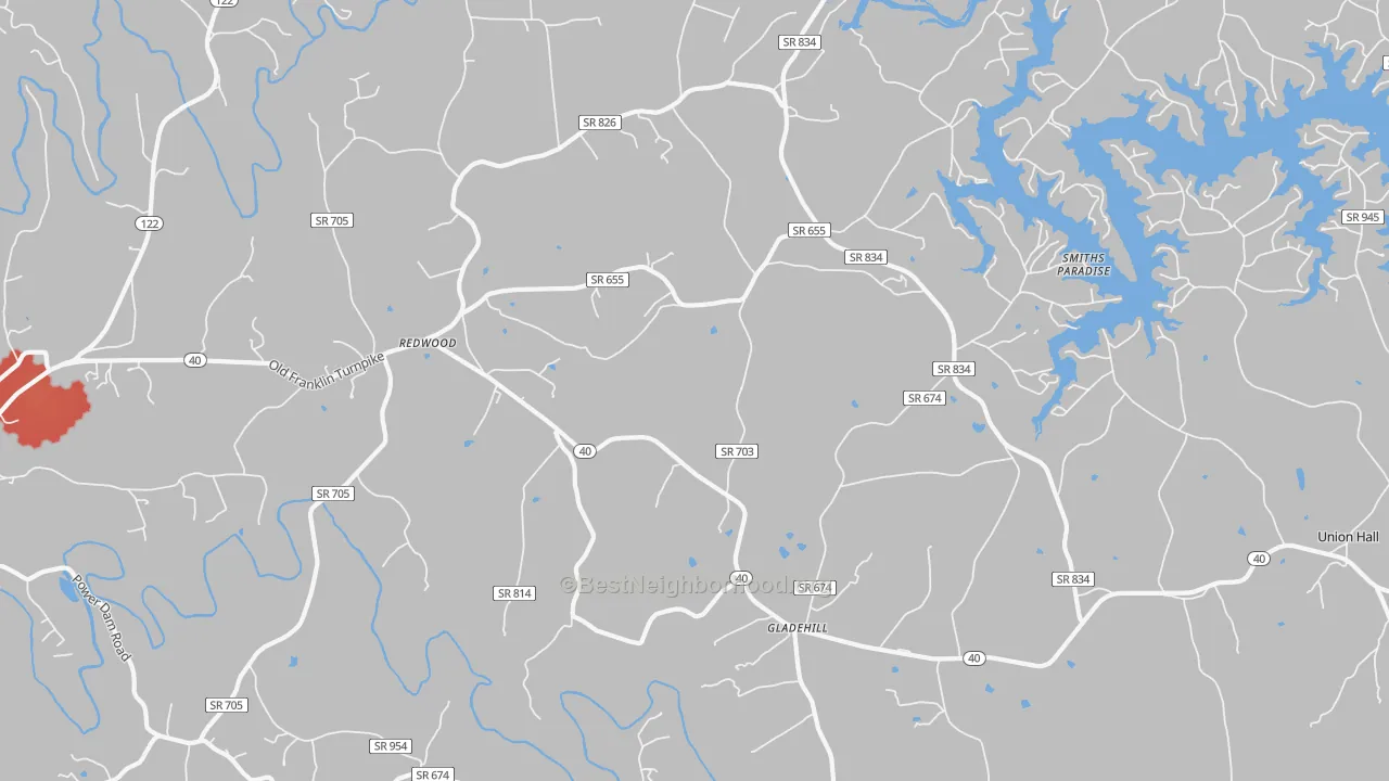 Transit Grade map of 24092, VA