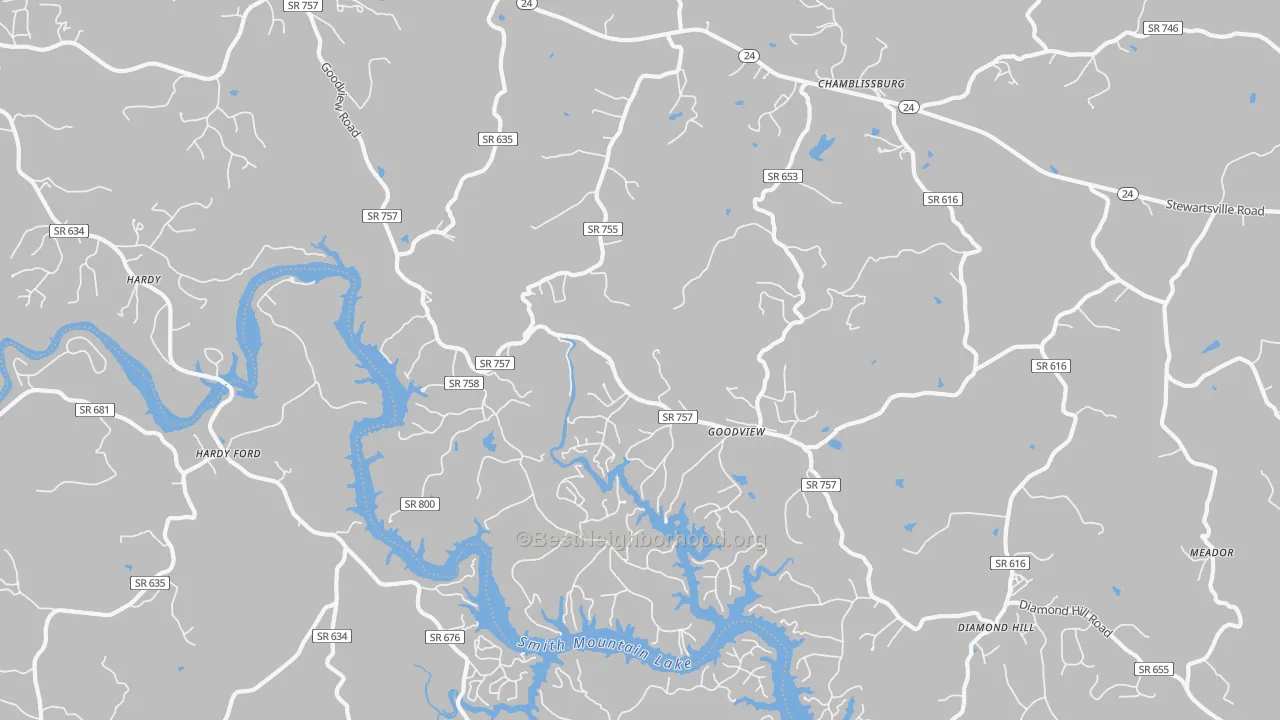 Transit Grade map of 24095, VA