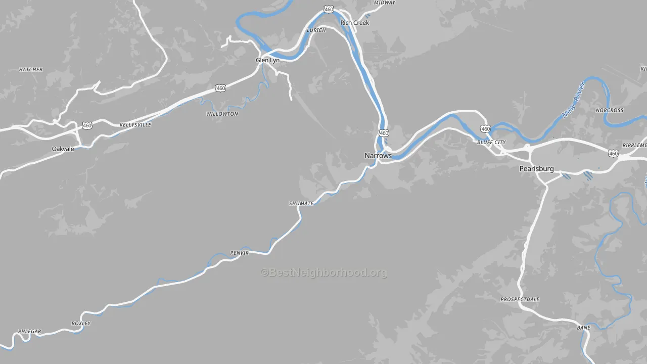 Transit Grade map of 24124, VA