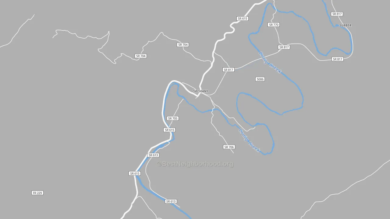 Transit Grade map of 24130, VA