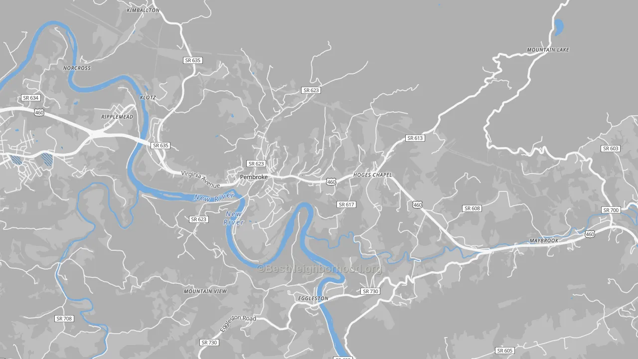 Transit Grade map of 24136, VA