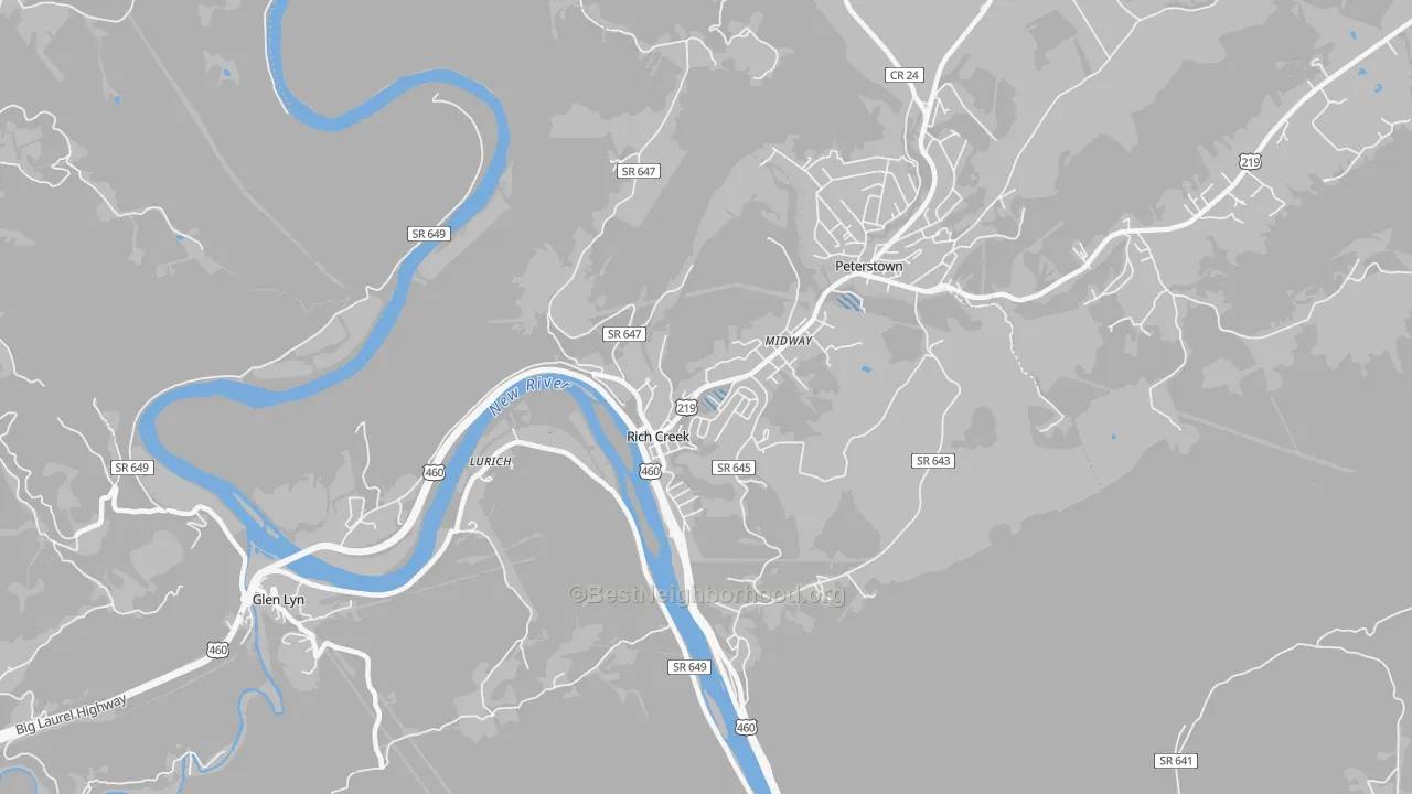 Transit Grade map of 24147, VA