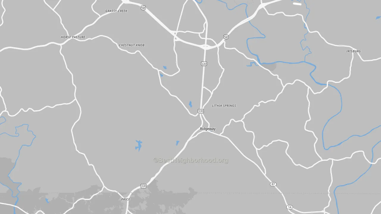 Transit Grade map of 24148, VA