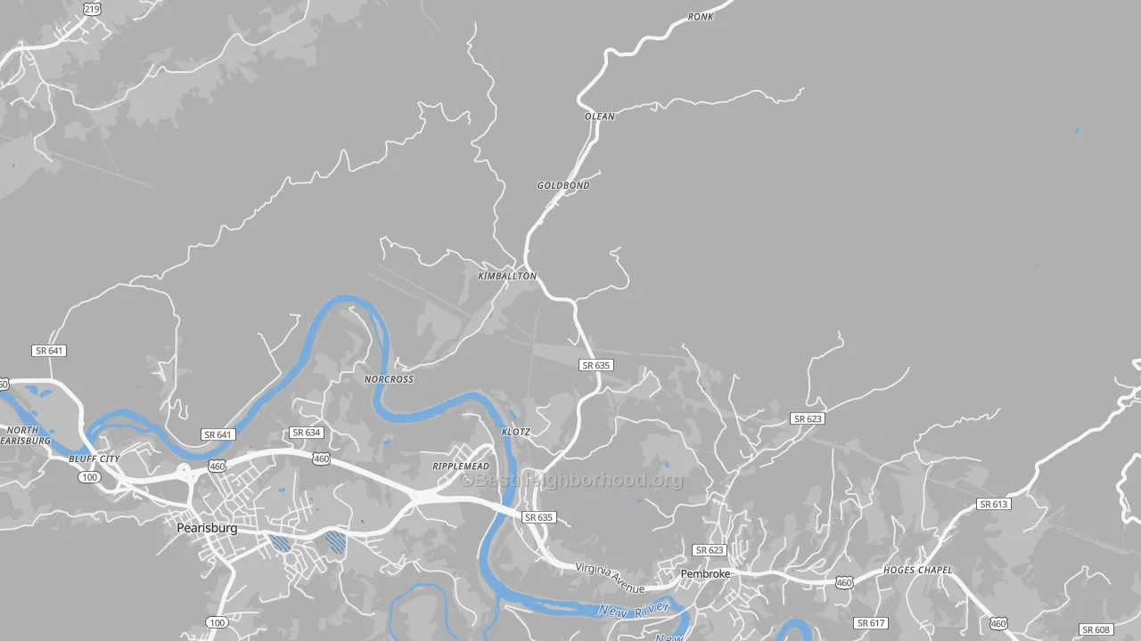 Transit Grade map of 24150, VA