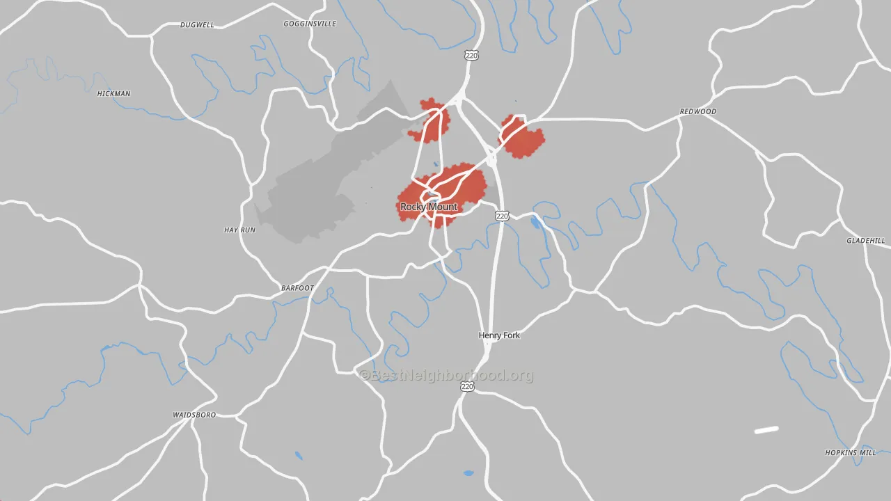 Transit Grade map of 24151, VA