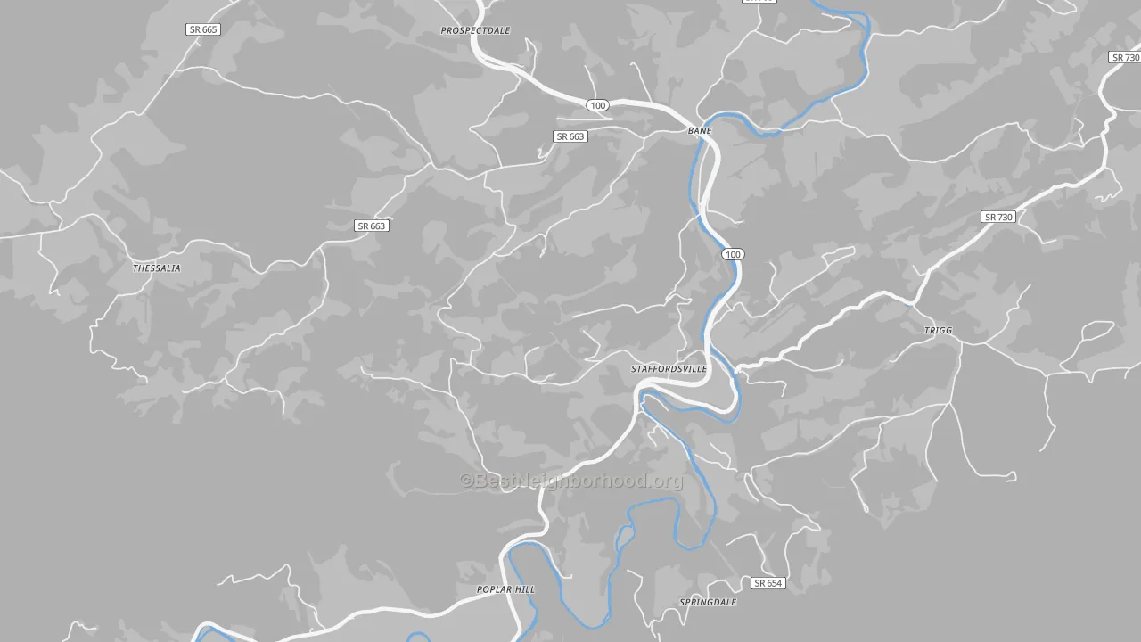 Transit Grade map of 24167, VA