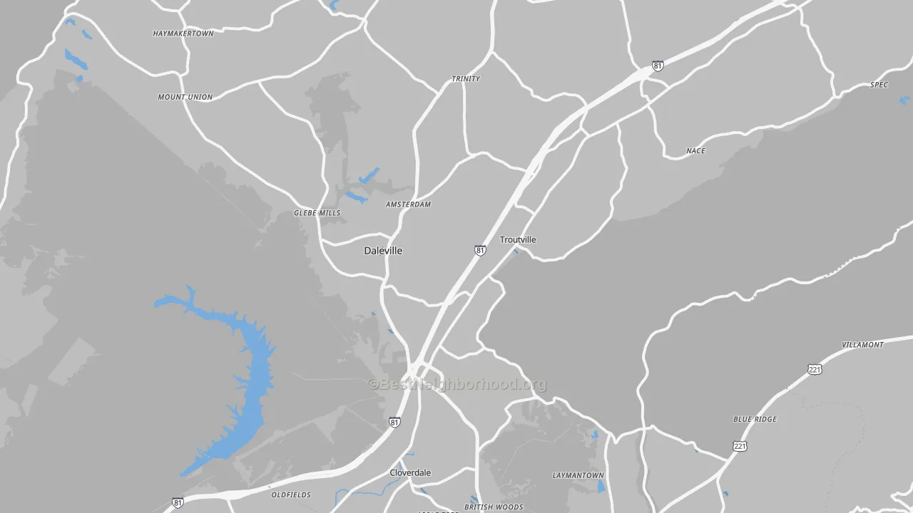 Transit Grade map of 24175, VA