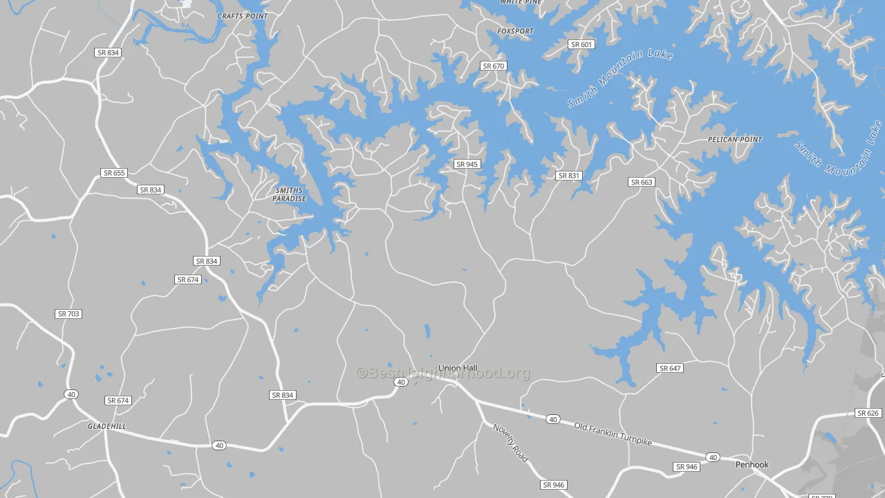 Transit Grade map of 24176, VA