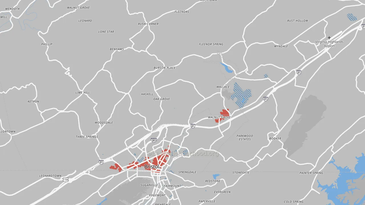 Transit Grade map of 24202, VA