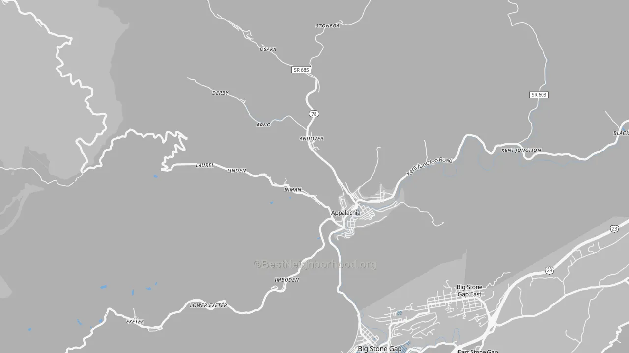 Transit Grade map of 24216, VA
