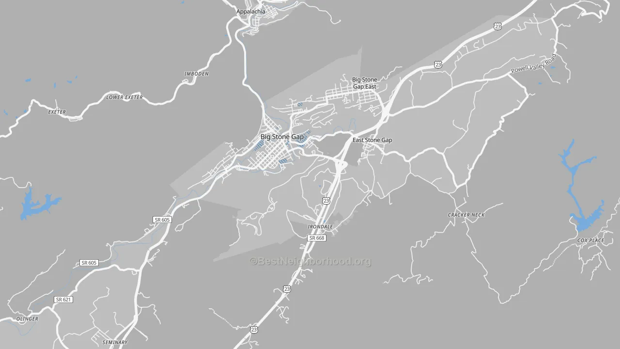 Transit Grade map of 24219, VA