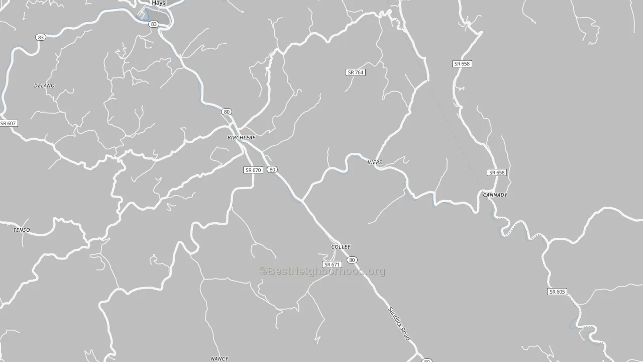 Transit Grade map of 24220, VA