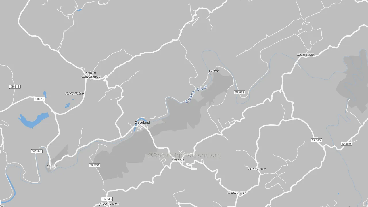 Transit Grade map of 24225, VA