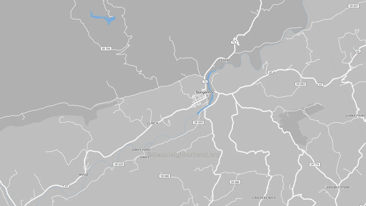Transit Grade map of 24245, VA