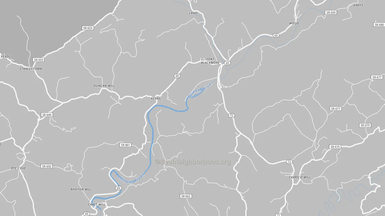 Transit Grade map of 24250, VA