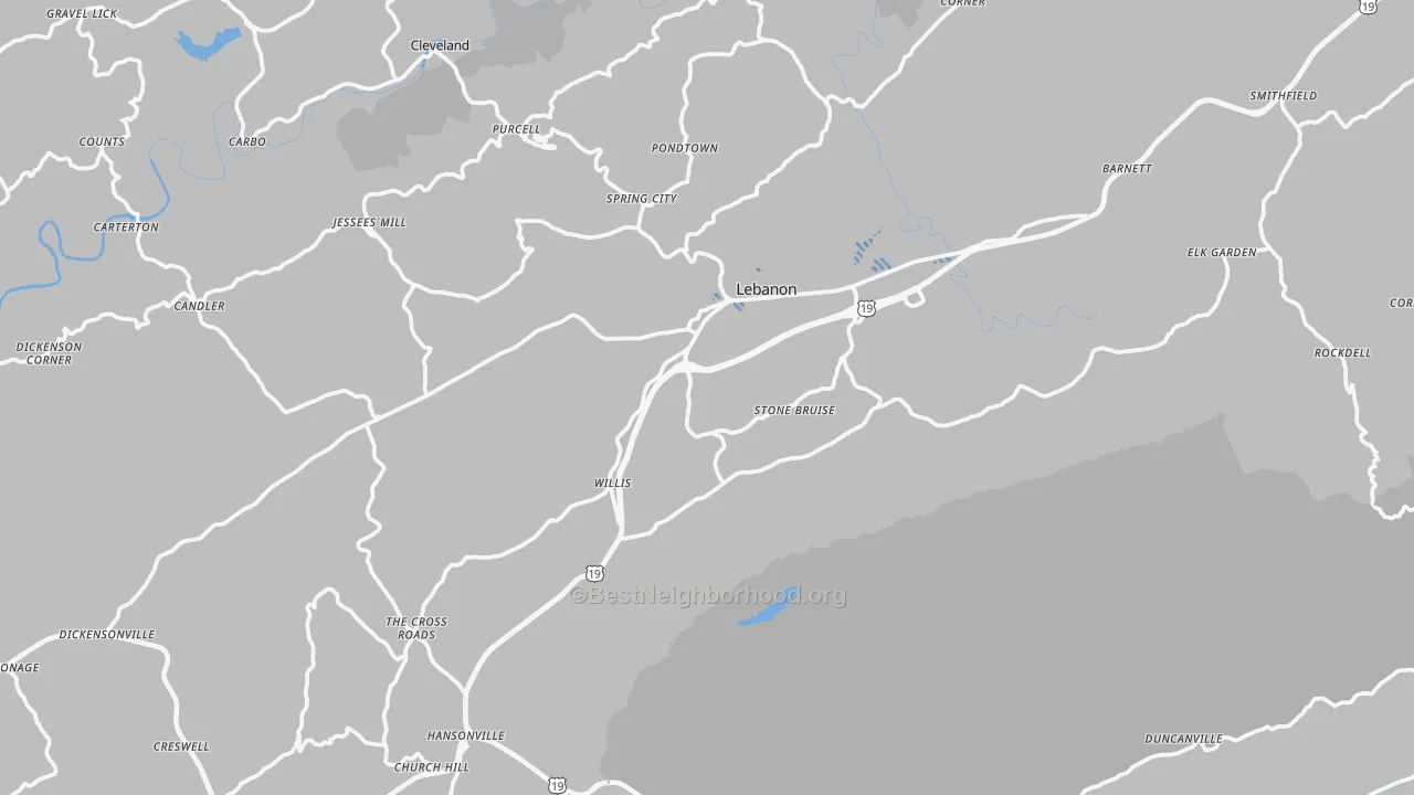 Transit Grade map of 24266, VA