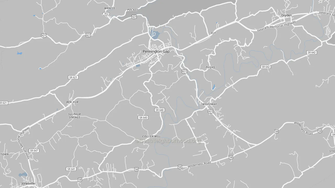 Transit Grade map of 24277, VA