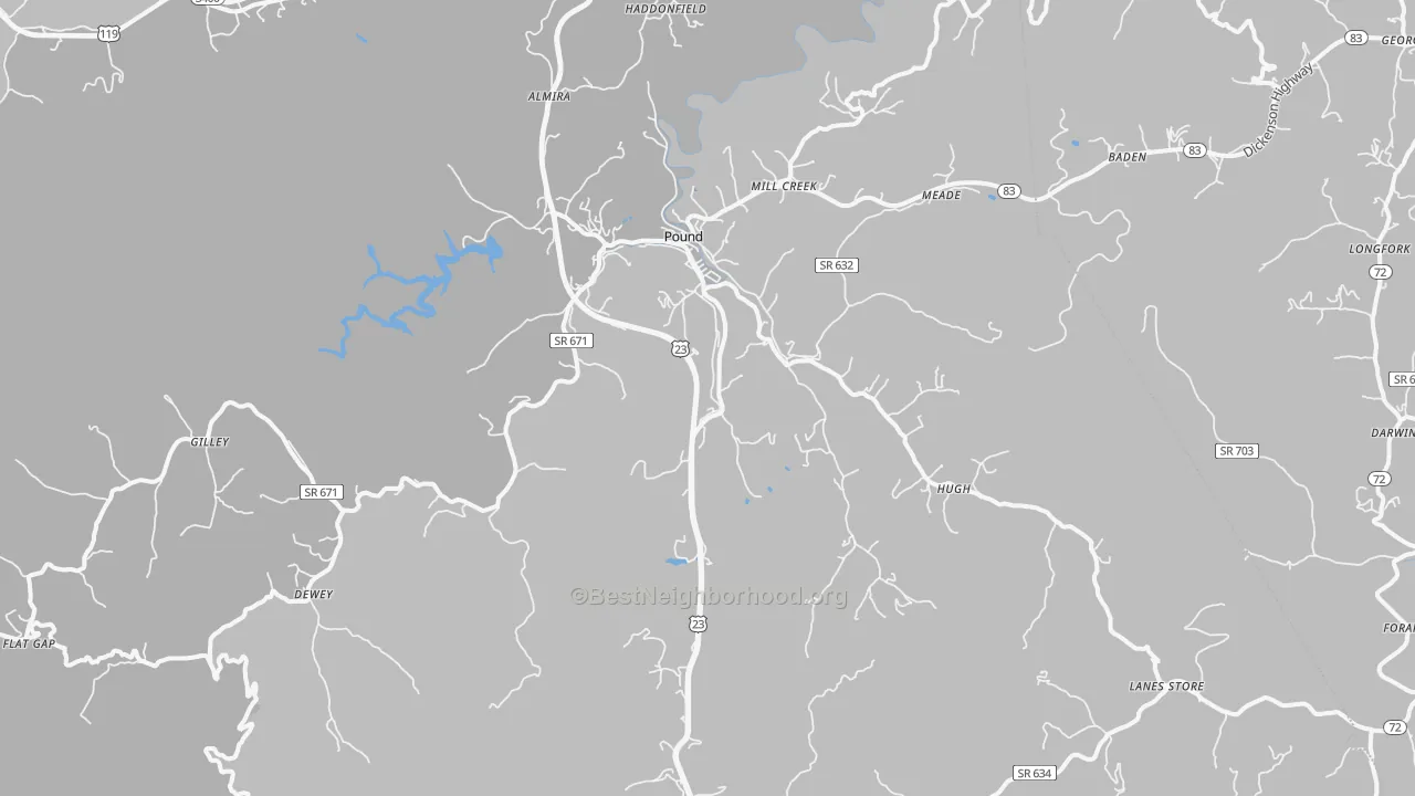 Transit Grade map of 24279, VA